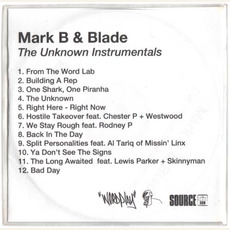 The Unknown Instrumentals mp3 Album by Mark B & Blade