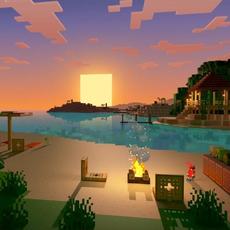 Minecraft Soothing Scenes: Relaxing Beach Escape mp3 Soundtrack by Samuel Åberg