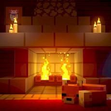 Minecraft Soothing Scenes: Relaxing Fireplace mp3 Soundtrack by Samuel Åberg