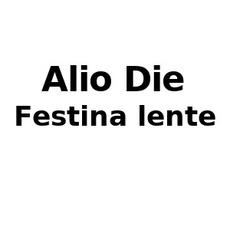 Alio Die & Festina lente Music Discography